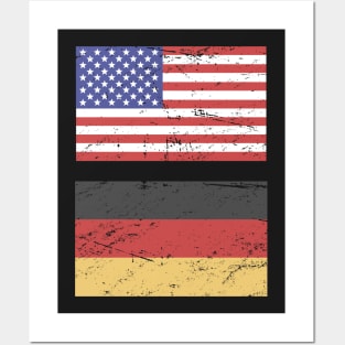 United States Flag & Germany Flag Posters and Art